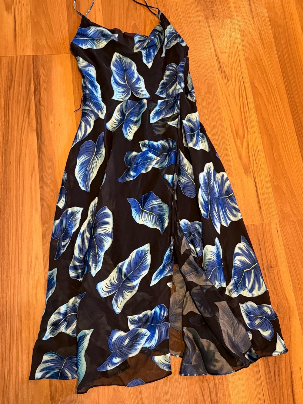Alice + Olivia Black Nan Tropical Floral Dress Sz 2